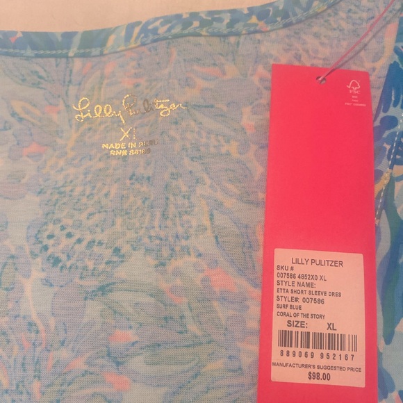 NWT Lilly Pulitzer Etta V-neck Dress XL - Picture 2 of 2